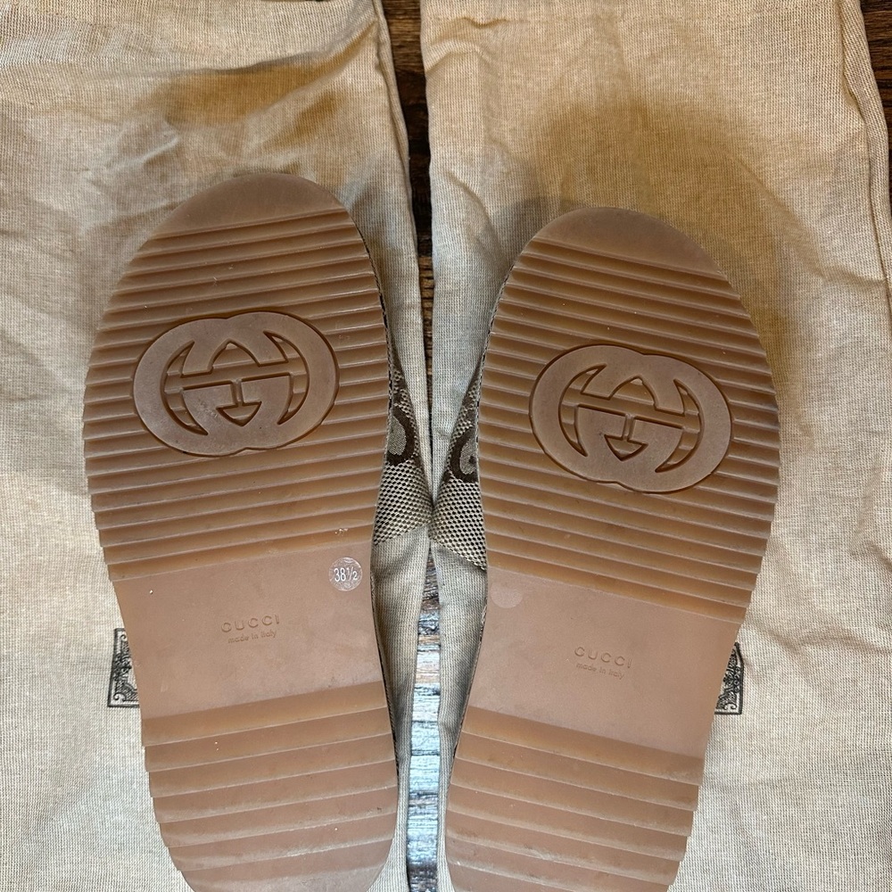 Gucci Monogram Slide Sandals - image 5